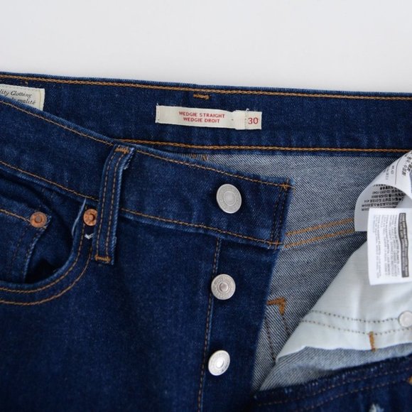 Levi's Wedgie Straight Leg High Rise Western Fringe Pocket Jeans - Picture 11 of 15